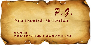 Petrikovich Grizelda névjegykártya